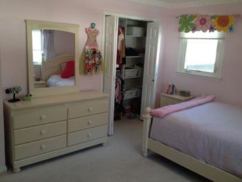 adult bedroom after organizing