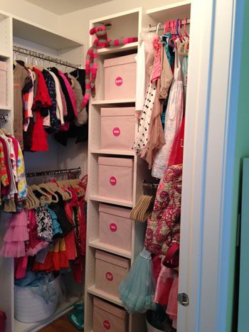 girl's closet after organizing girl's closet after organizing