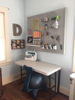 sewing room after